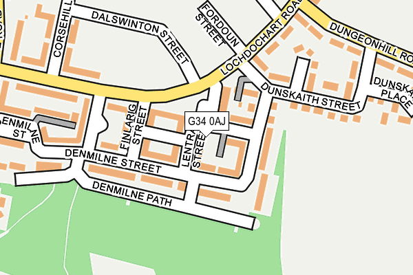 G34 0AJ map - OS OpenMap – Local (Ordnance Survey)