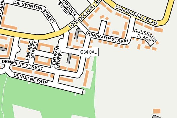G34 0AL map - OS OpenMap – Local (Ordnance Survey)