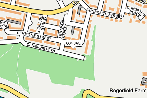 G34 0AQ map - OS OpenMap – Local (Ordnance Survey)