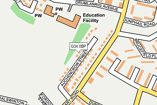 G34 0BP map - OS OpenMap – Local (Ordnance Survey)