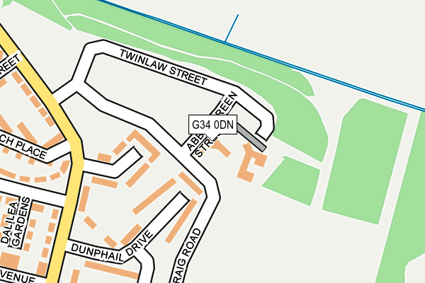 G34 0DN map - OS OpenMap – Local (Ordnance Survey)