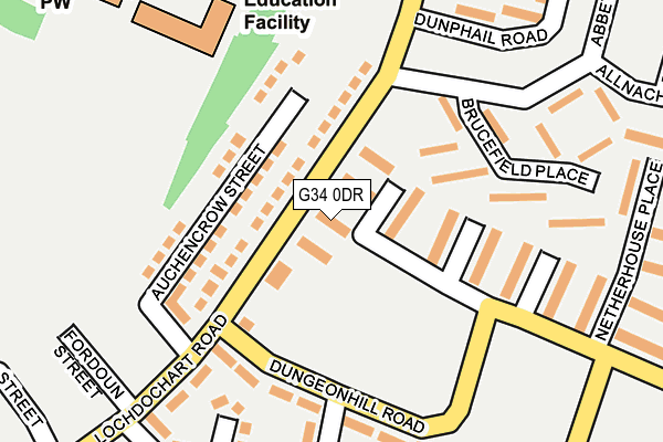 G34 0DR map - OS OpenMap – Local (Ordnance Survey)