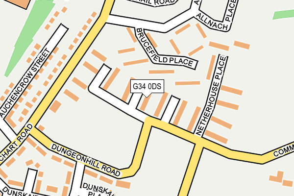 G34 0DS map - OS OpenMap – Local (Ordnance Survey)