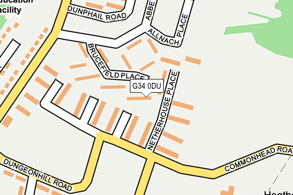 G34 0DU map - OS OpenMap – Local (Ordnance Survey)