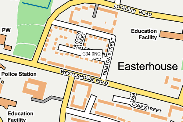 G34 0NQ map - OS OpenMap – Local (Ordnance Survey)