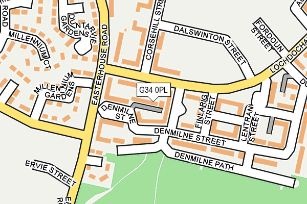 G34 0PL map - OS OpenMap – Local (Ordnance Survey)