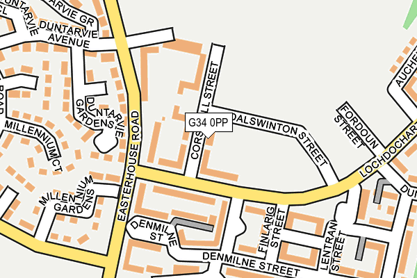 G34 0PP map - OS OpenMap – Local (Ordnance Survey)