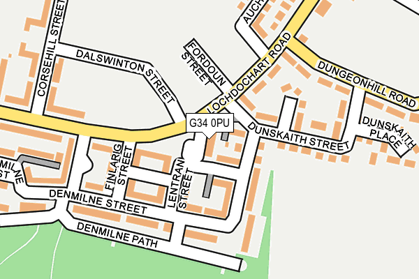 G34 0PU map - OS OpenMap – Local (Ordnance Survey)
