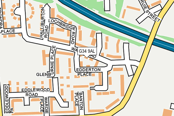 G34 9AL map - OS OpenMap – Local (Ordnance Survey)