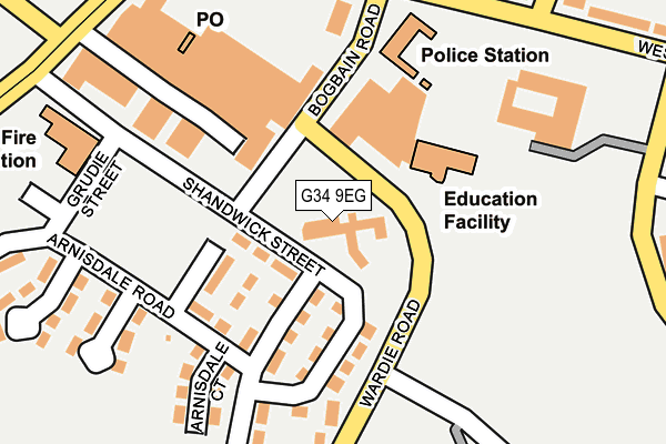 G34 9EG map - OS OpenMap – Local (Ordnance Survey)