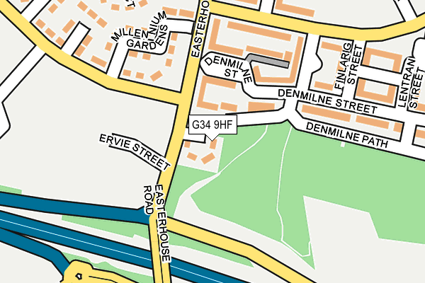 G34 9HF map - OS OpenMap – Local (Ordnance Survey)