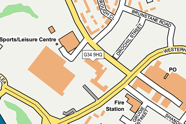 G34 9HQ map - OS OpenMap – Local (Ordnance Survey)