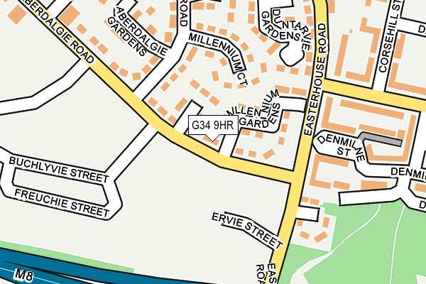 G34 9HR map - OS OpenMap – Local (Ordnance Survey)