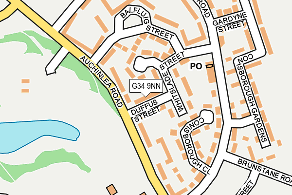 G34 9NN map - OS OpenMap – Local (Ordnance Survey)