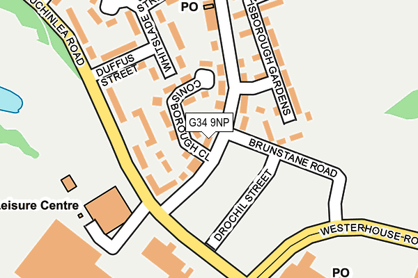 G34 9NP map - OS OpenMap – Local (Ordnance Survey)