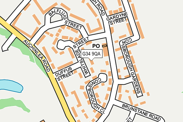 G34 9QA map - OS OpenMap – Local (Ordnance Survey)