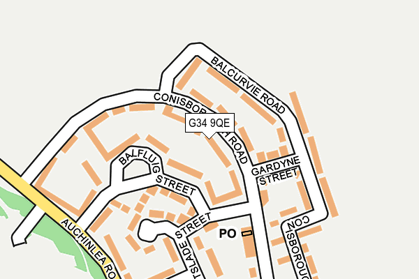 G34 9QE map - OS OpenMap – Local (Ordnance Survey)
