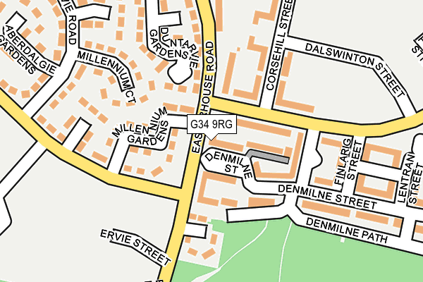 G34 9RG map - OS OpenMap – Local (Ordnance Survey)