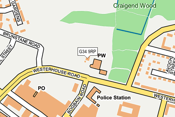 G34 9RP map - OS OpenMap – Local (Ordnance Survey)