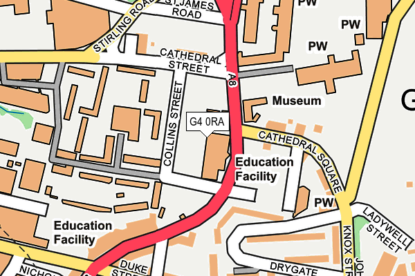 G4 0RA map - OS OpenMap – Local (Ordnance Survey)