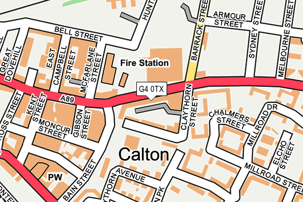 G4 0TX map - OS OpenMap – Local (Ordnance Survey)