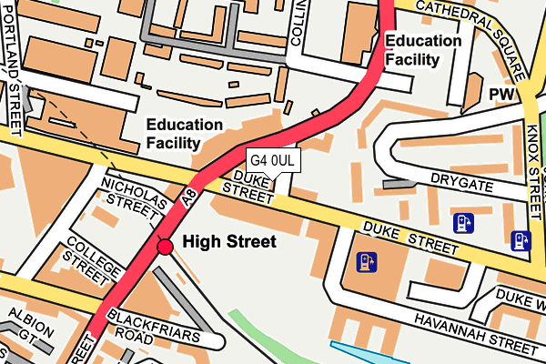 G4 0UL map - OS OpenMap – Local (Ordnance Survey)