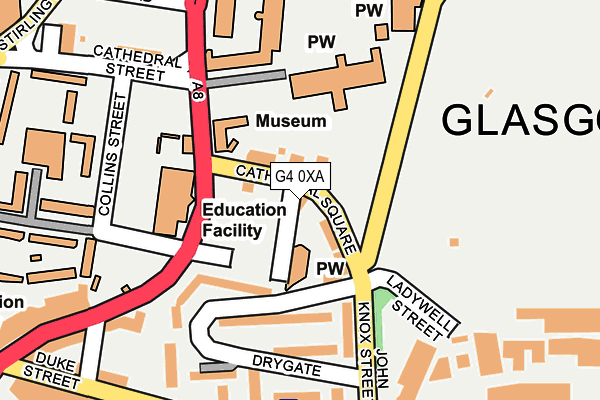 G4 0XA map - OS OpenMap – Local (Ordnance Survey)