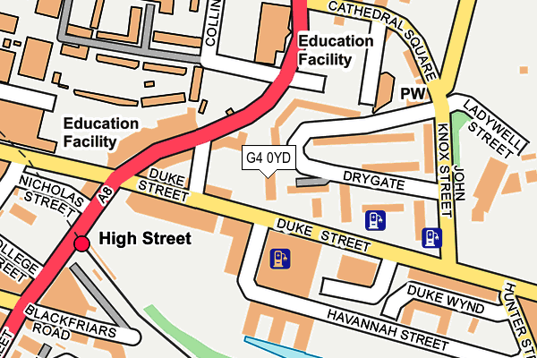 G4 0YD map - OS OpenMap – Local (Ordnance Survey)