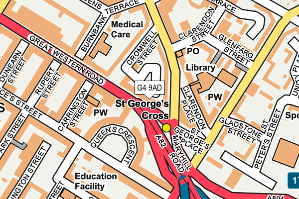 G4 9AD map - OS OpenMap – Local (Ordnance Survey)