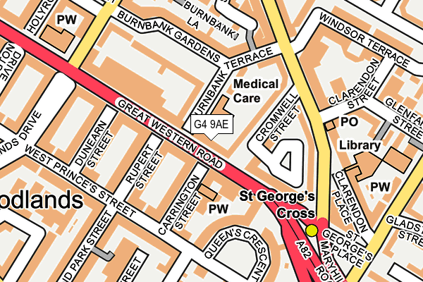 G4 9AE map - OS OpenMap – Local (Ordnance Survey)