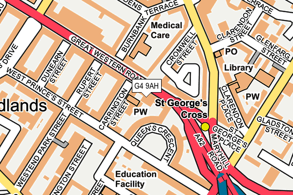 G4 9AH map - OS OpenMap – Local (Ordnance Survey)