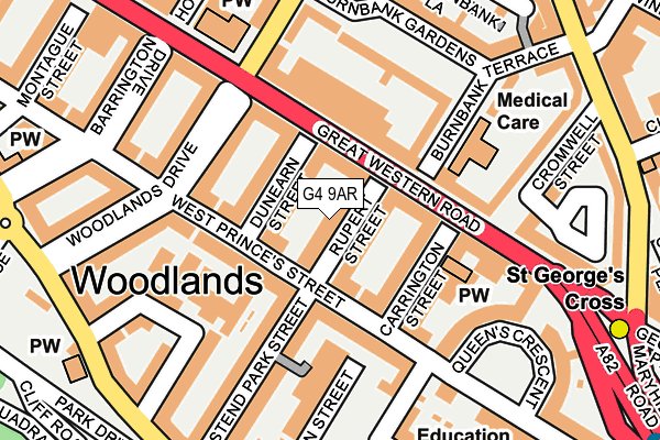 G4 9AR map - OS OpenMap – Local (Ordnance Survey)