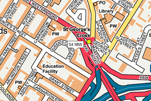 G4 9BW map - OS OpenMap – Local (Ordnance Survey)