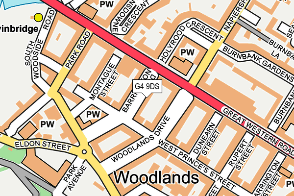 G4 9DS map - OS OpenMap – Local (Ordnance Survey)
