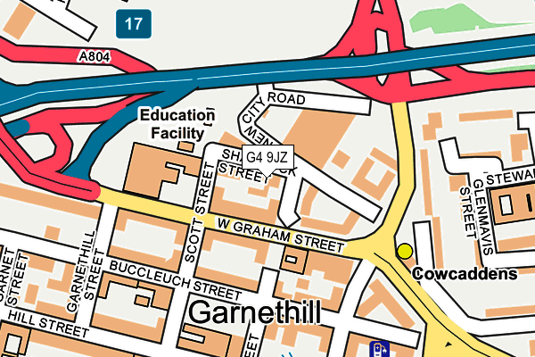 G4 9JZ map - OS OpenMap – Local (Ordnance Survey)