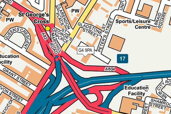 G4 9PA map - OS OpenMap – Local (Ordnance Survey)