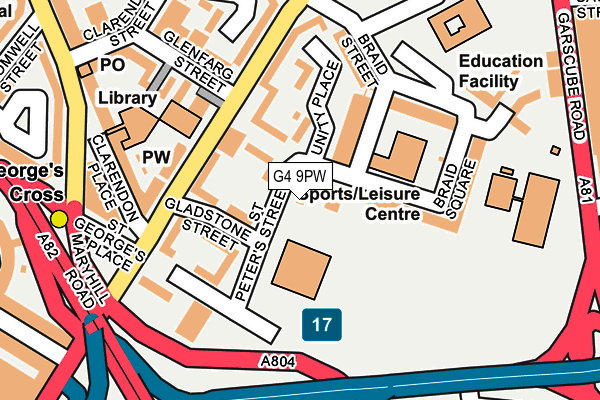 G4 9PW map - OS OpenMap – Local (Ordnance Survey)