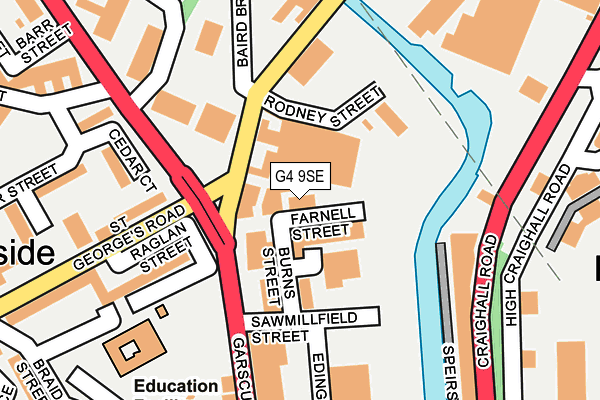 G4 9SE map - OS OpenMap – Local (Ordnance Survey)