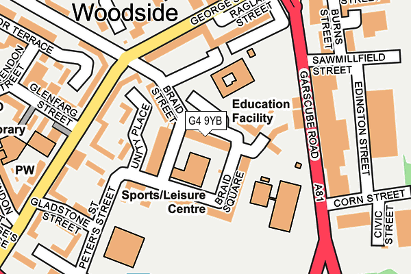 G4 9YB map - OS OpenMap – Local (Ordnance Survey)