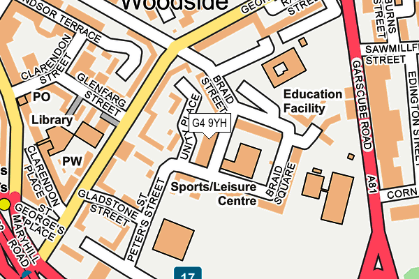 G4 9YH map - OS OpenMap – Local (Ordnance Survey)