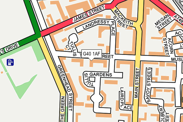 G40 1AF map - OS OpenMap – Local (Ordnance Survey)