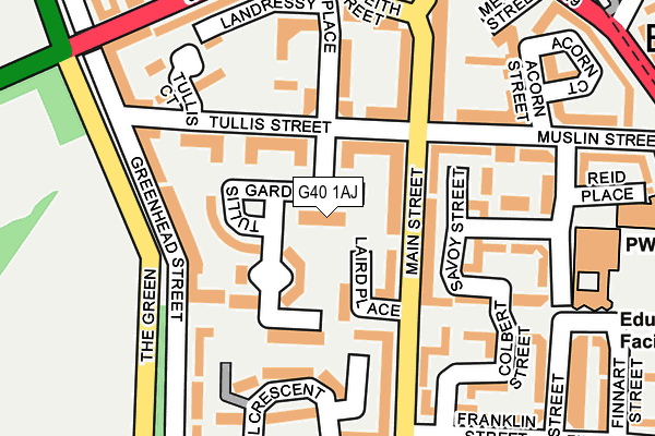 G40 1AJ map - OS OpenMap – Local (Ordnance Survey)