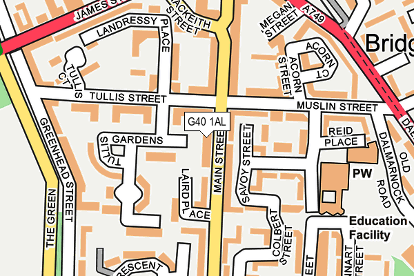 G40 1AL map - OS OpenMap – Local (Ordnance Survey)