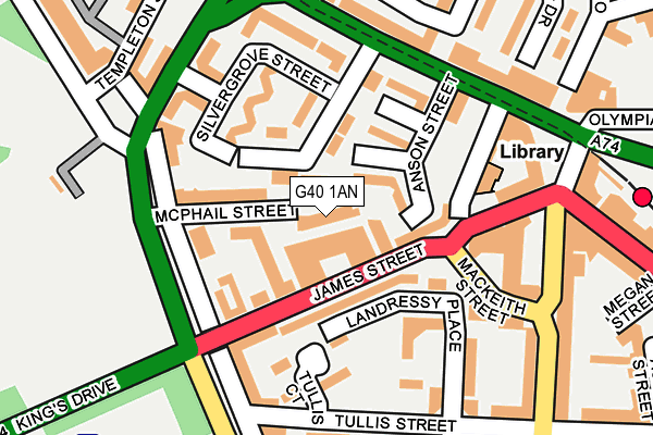 G40 1AN map - OS OpenMap – Local (Ordnance Survey)