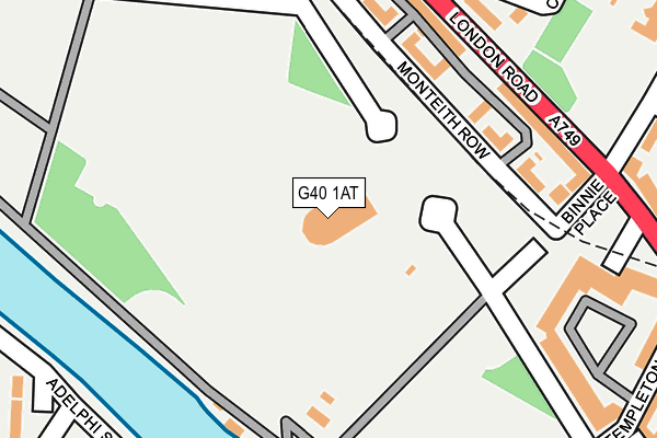 G40 1AT map - OS OpenMap – Local (Ordnance Survey)