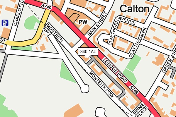 G40 1AU map - OS OpenMap – Local (Ordnance Survey)