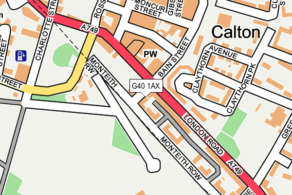 G40 1AX map - OS OpenMap – Local (Ordnance Survey)