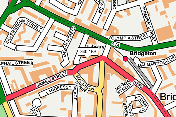 G40 1BS map - OS OpenMap – Local (Ordnance Survey)