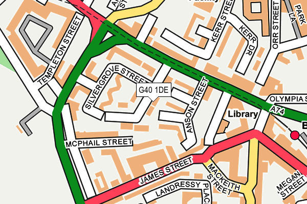 G40 1DE map - OS OpenMap – Local (Ordnance Survey)