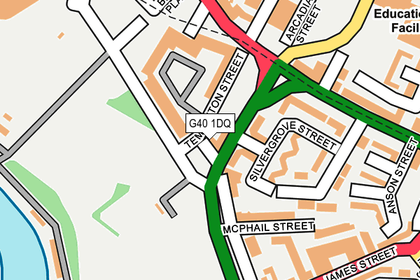 G40 1DQ map - OS OpenMap – Local (Ordnance Survey)